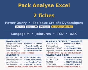 Pacchetto di analisi Excel · Power Query + Tabelle pivot · Segmenti M DAX · Download immediato
