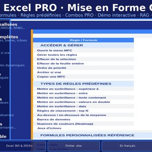 Excel Pro Spiekbrief · Voorwaardelijke opmaak · Meer dan 35 formules · Pictogrammen voor Gantt-diagrammen · Direct downloaden