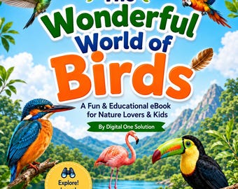 Fåglarnas värld e-bok – Rolig och pedagogisk naturguide för barn (digital nedladdning)