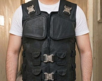 Blade Vest, Wesley Snipes Leather Vest, Vampire Hunter Cosplay Costume, Halloween Gift