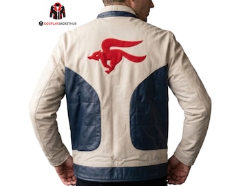 Chaqueta de cuero de Star Fox, chaqueta de cuero de Fox McCloud, disfraz de videojuego, regalo para gamers, Halloween