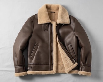 Chaqueta Leon Kennedy, chaqueta de cosplay bomber B2 de Resident Evil 4 Remake, chaqueta de cuero marrón para hombre, disfraz de cosplay de videojuegos