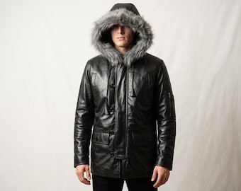 Chaqueta parka inspirada en el escuadrón Wolf Hound de RE9, abrigo de cuero estilo Resident Evil Requiem, chaqueta de cosplay de Zeno