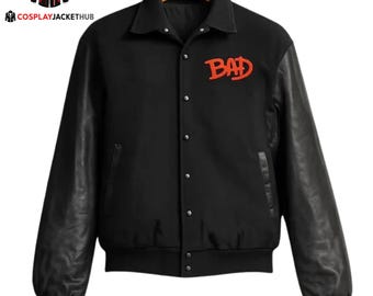 Chaqueta de la gira Bad de Michael Jackson, chaqueta universitaria de Michael Jackson, disfraz retro de concierto de los 80, regalo para fans de la música.