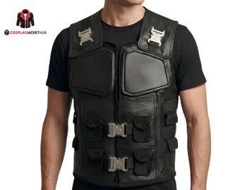 Chaleco Blade, chaleco de cuero Wesley Snipes, disfraz de cazador de vampiros para cosplay, regalo de Halloween