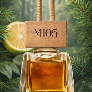 Handmade Car Air Freshener Hanging Rearview Mirror – Pine Spruce Bergamot – Natural Essential Oil Diffuser – Car Gift – Made in France