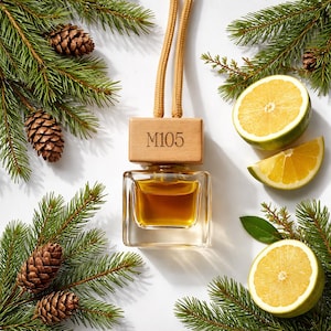 Natural Car Diffuser – Pine Spruce Bergamot – Essential Oil Car Air Freshener – Forest Car Fragrance – 12 ml – Maison Cent Cinq