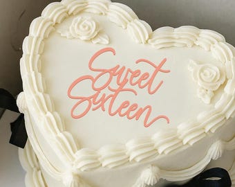 Personalized Baby Cake Topper / Custom Script Cake Topper for Gender Reveal and Baby Shower / Customizable Cake Topper / Gold Silver