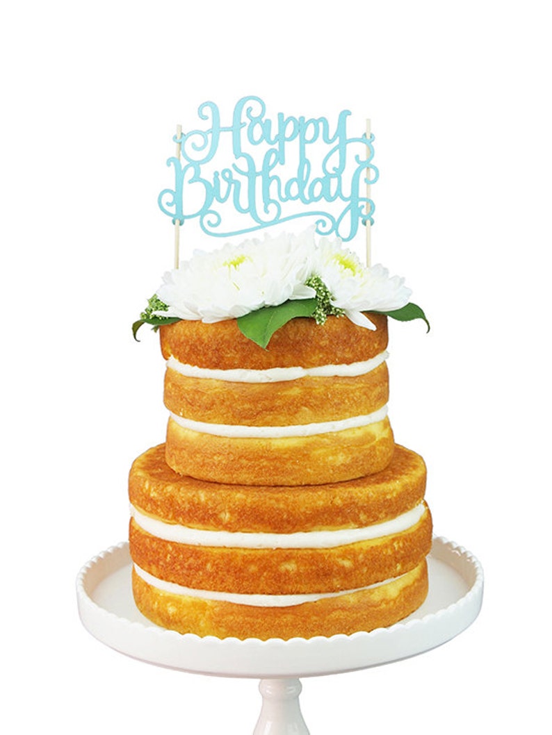 Happy Birthday Paper Cake Topper Etsy