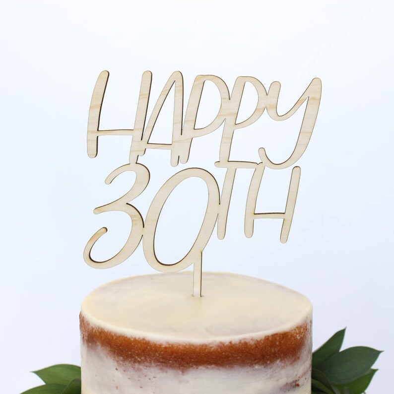 30th Birthday Cake Topper. 30th Anniversary Cake Topper Happy Etsy
