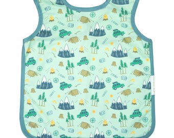 Apron Bib for Babies and Toddlers / Waterproof Baby Bib / Bapron for Infants Babies and Toddlers / Baby Toddler Smock / Outdoor Adventure