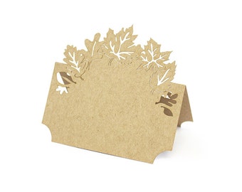 Fall Leaves Thanksgiving Pop-Up Place Card