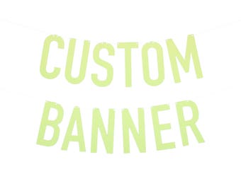 Custom Condensed Letter Paper Banner - Customizable Colors