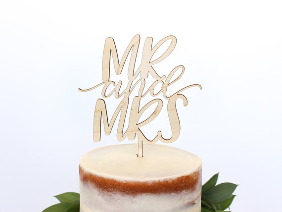 Cake topper anniversaire personnalisé, modèle calligraphie et étoile