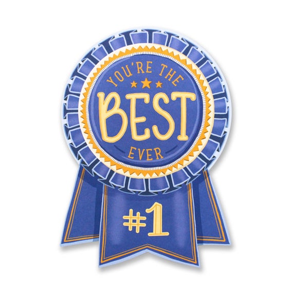 You're The Best Ever Award Ribbon 1 Friendship Die Cut Etsy