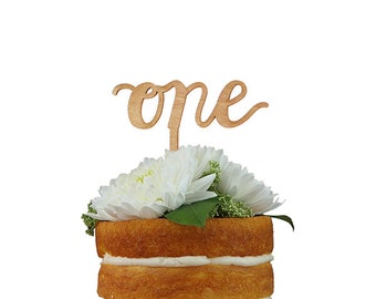 Script Number Cake Topper