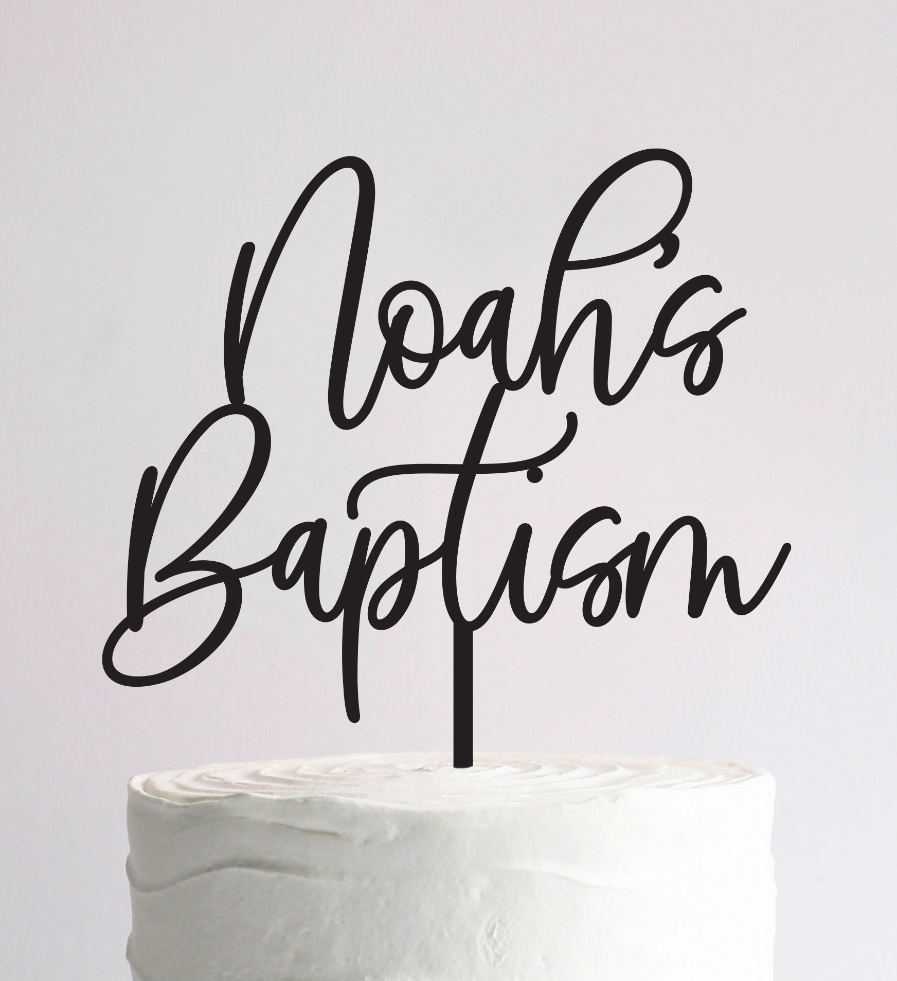 Cake Topper Inscription Sample Personalized Birthday or Wedding Cake Topper / Custom Script Cake ...