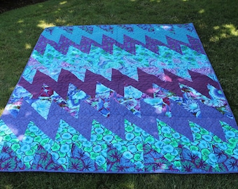 Striking Lap Quilt in Kaffe Fassett Fabrics