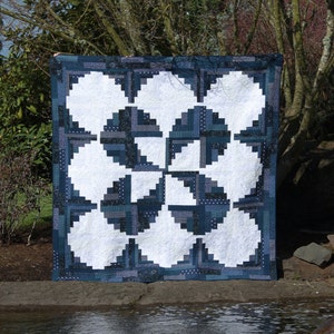 Spin Quilt Pattern, pdf downloadable quilt instructions image 1