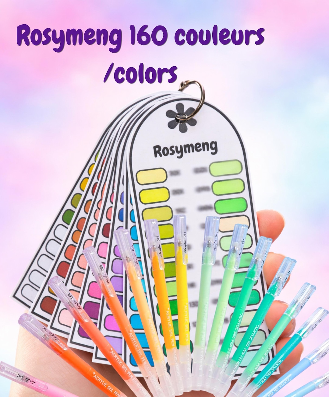 Color Chart / Color Chart ROSYMENG 160 Acrylic Gel Pen - Etsy Canada