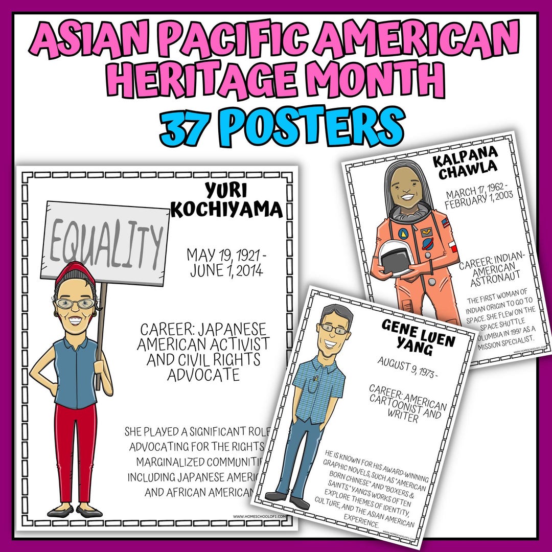 AAPI Posters Printable | Asian American Pacific Islander Leaders ...