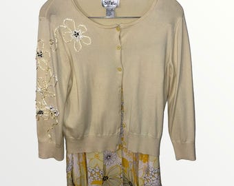 Vintage 2 piece Bob Mackie Sweater and skirt sz 12P EUC