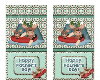 Printable Father's Day Kit Kat Chocolate Bar Wrapper - Camping - Fishing - Candy Bar Wrapper