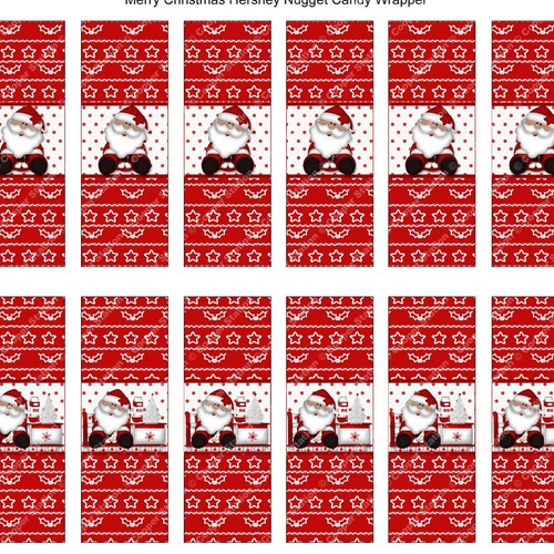Printable Digital Christmas Hershey Candy Bar Wrapper - Etsy