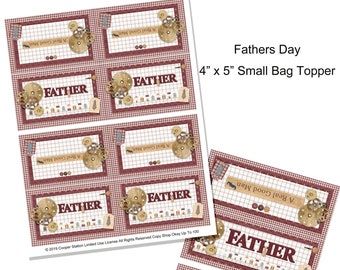 Printable Father's Day Bag Topper - Digital Bag Topper - Gift For Dad- Treat Bag Topper - Husband Bag Topper