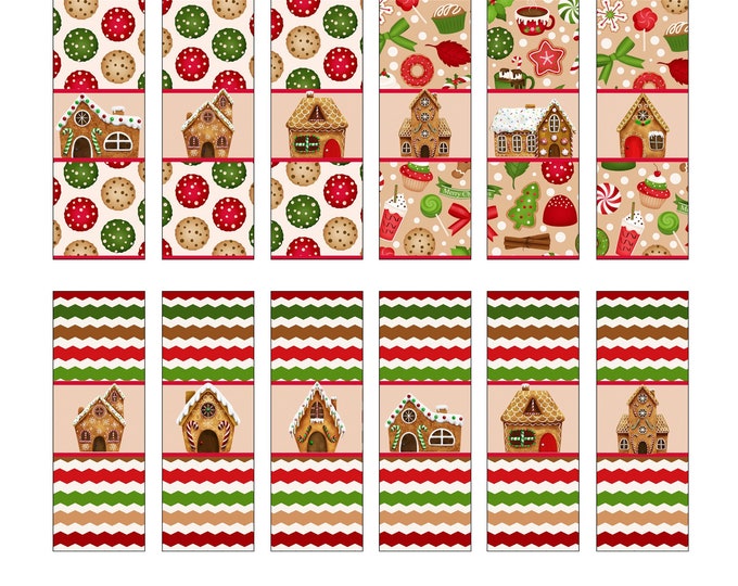 Digital Printable Holiday Hershey Nugget Candy Wrappers Gingerbread ...