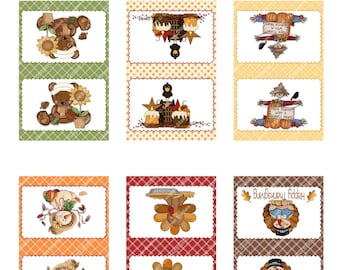 Thanksgiving Pretzel Bag Toppers - Treat Bag Toppers - Pretzel Treat Bag Toppers- Party Favor