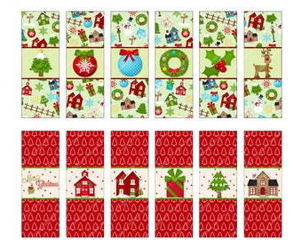 Embrulhos de doces Hershey Nugget para impressão digital Holiday Village - Winter Village Nugget Wrappers - Embrulhos de doces de Natal