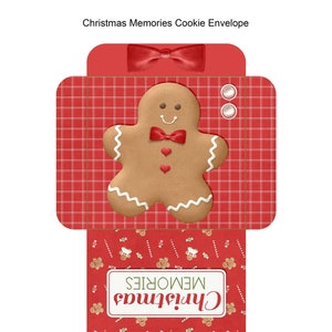 Christmas Digital Cookie Envelope - Gingerbread - Cookie Pocket - Cookie Bag -Christmas Memories
