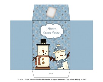 DIY Printable Hot Chocolate Envelope Gingerbread Theme | Etsy