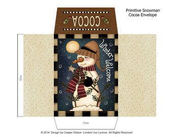 DIY Printable Hot Chocolate Envelope Gingerbread Theme | Etsy