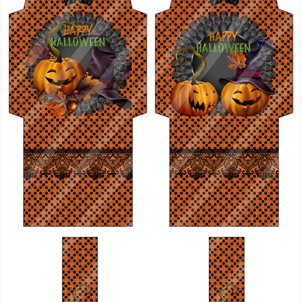 Digital Halloween Tea Wrapper