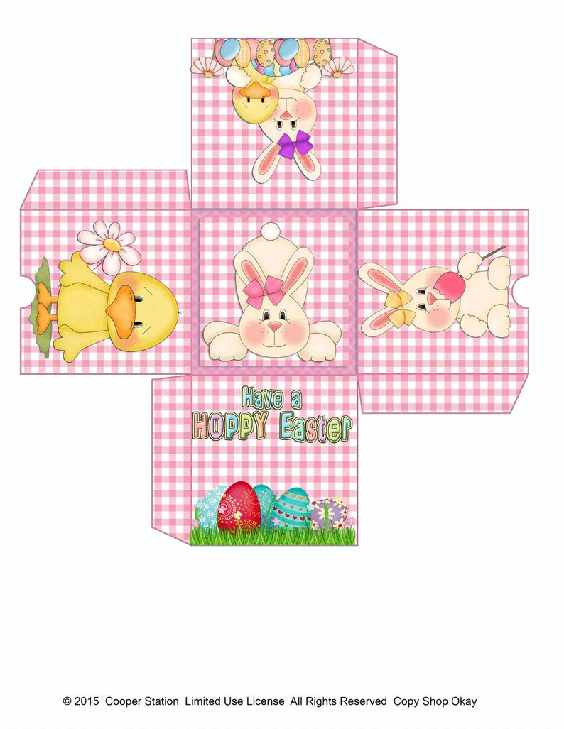 Printable Easter Explosion Treat Box