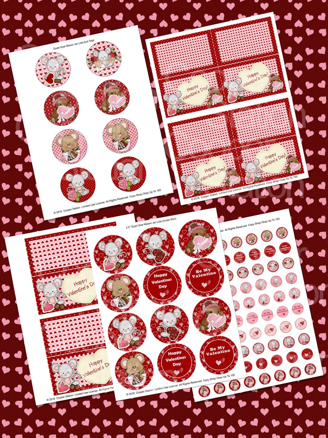 Printable Valentine Tags For Hershey S Kisses