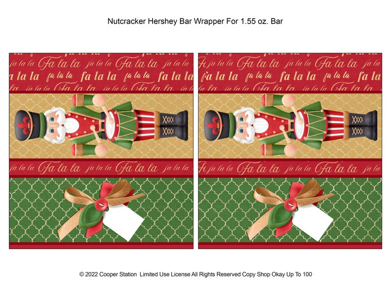 Digital Candy Bar Wrapper Instant Download Christmas Candy Etsy
