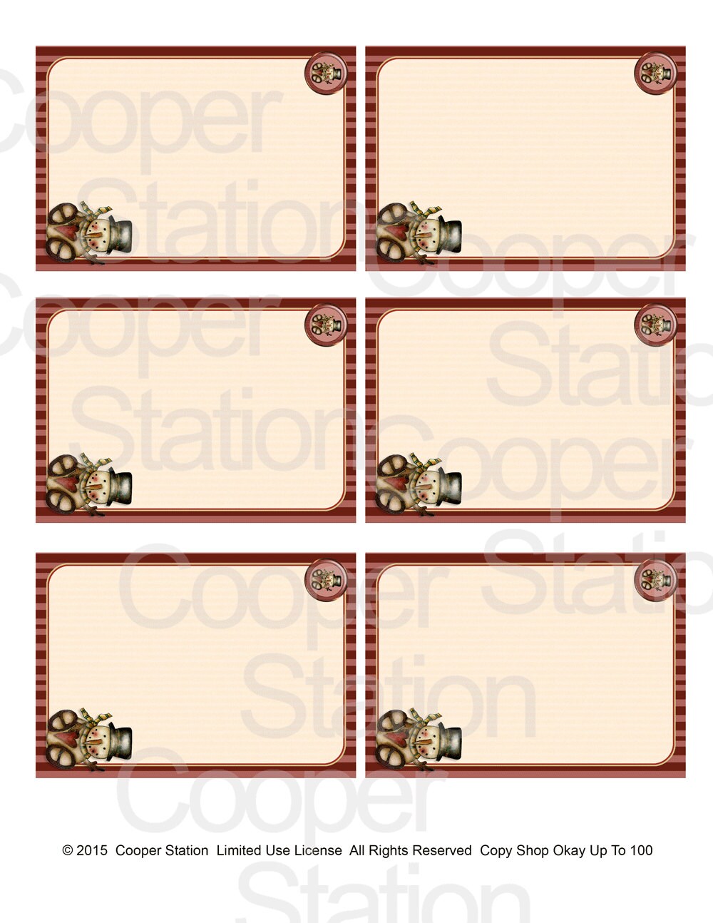 Printable Digital Note Cards or Gift Tags With Holder Etsy