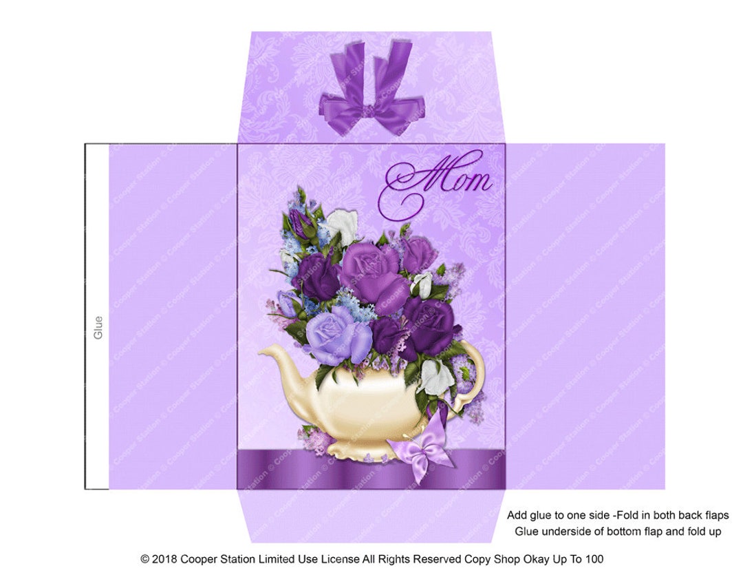 Digital Printable Sachet Envelope Tea Envelope Potpourri Envelope Cocoa