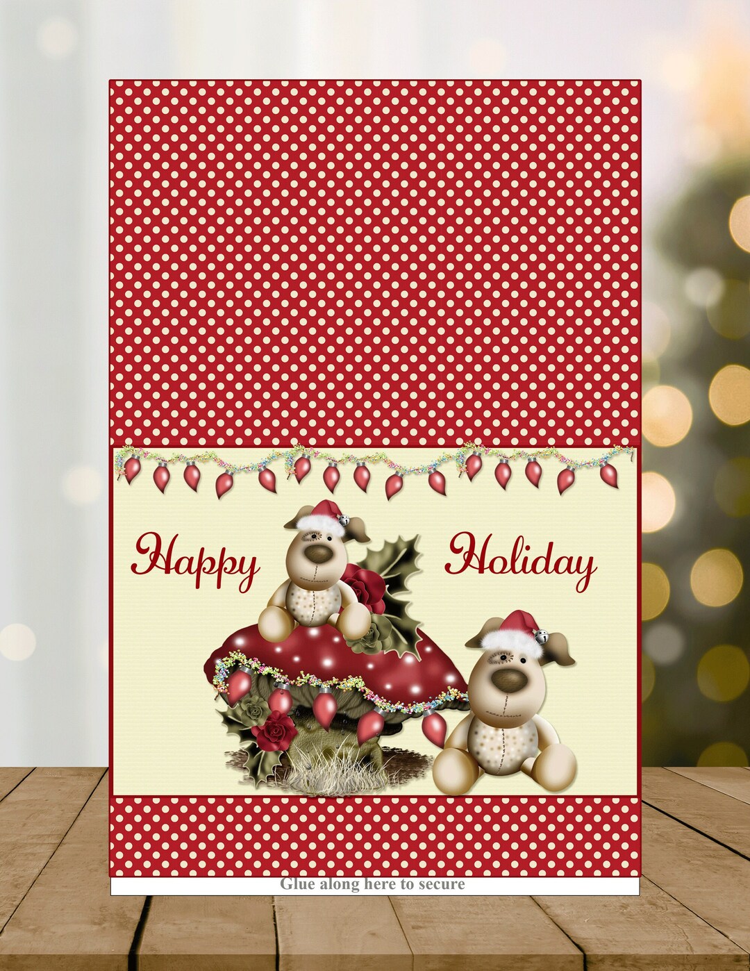Digital Printable Christmas Popcorn Wrapper - Happy Holiday - Instant ...