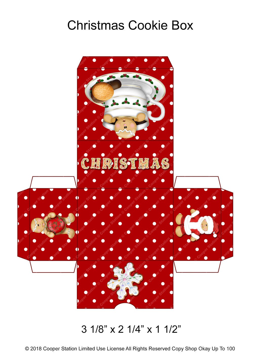 Christmas Gift Box - Set of Two Boxes - Christmas Treat Box - Holiday ...