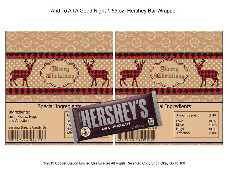 free christmas hershey bar wrapper template free christmas hershey bar wrapper template