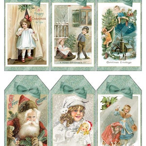 Printable Victorian Christmas Tags