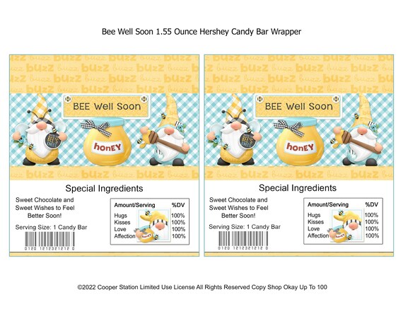Printable Digital Hershey Candy Bar Wrapper Gnome Candy | Etsy