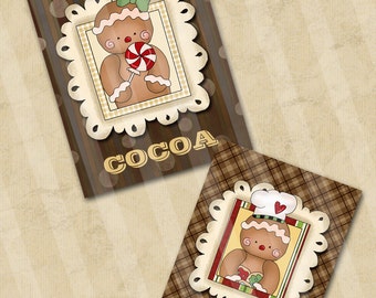 DIY Gingerbread and Candy Digital Cocoa Envelopes CP002