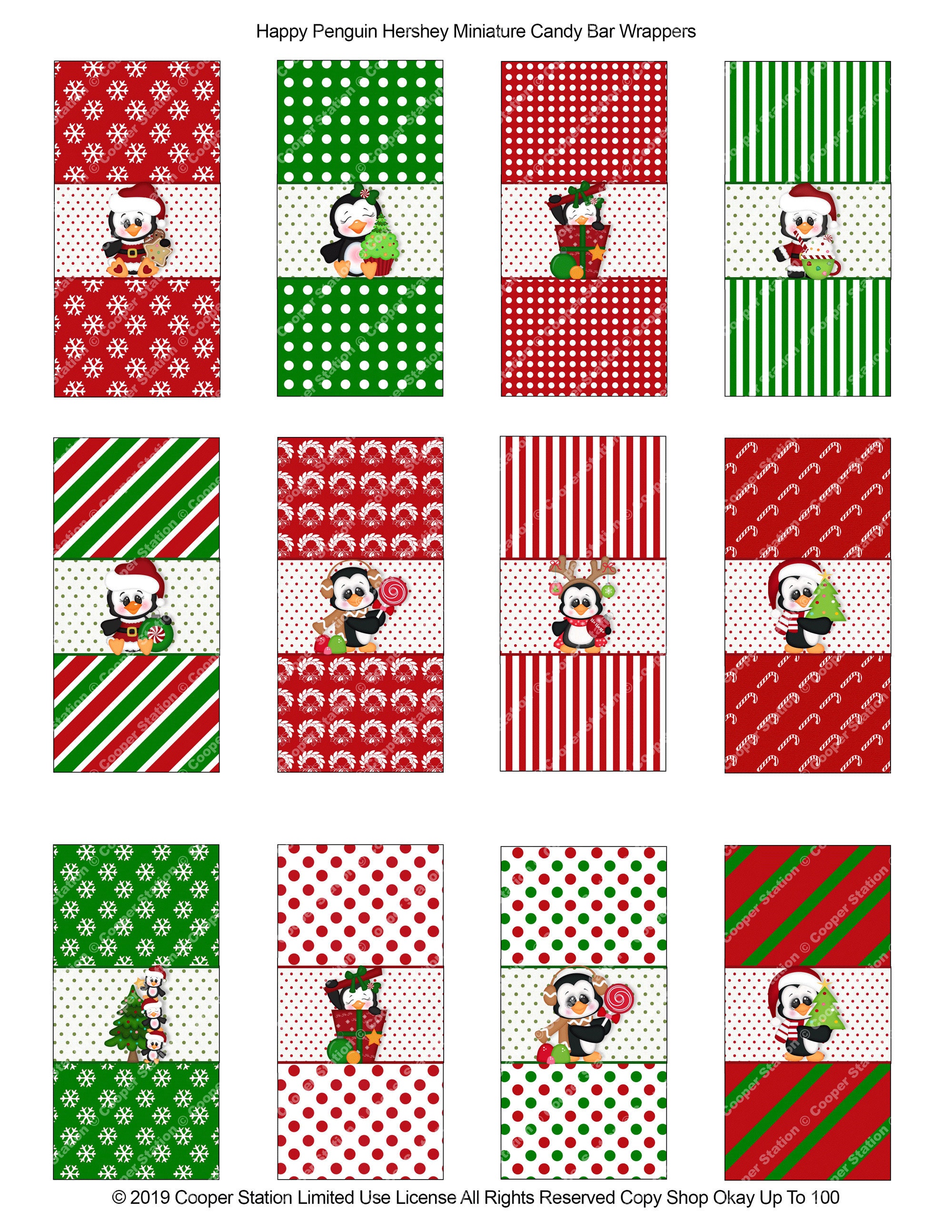 Printable Digital Christmas Hershey Miniature Candy Bar Wrappers - Holiday  Mini Candies - Chocolate Bar Wrapper In Hershey Labels Template