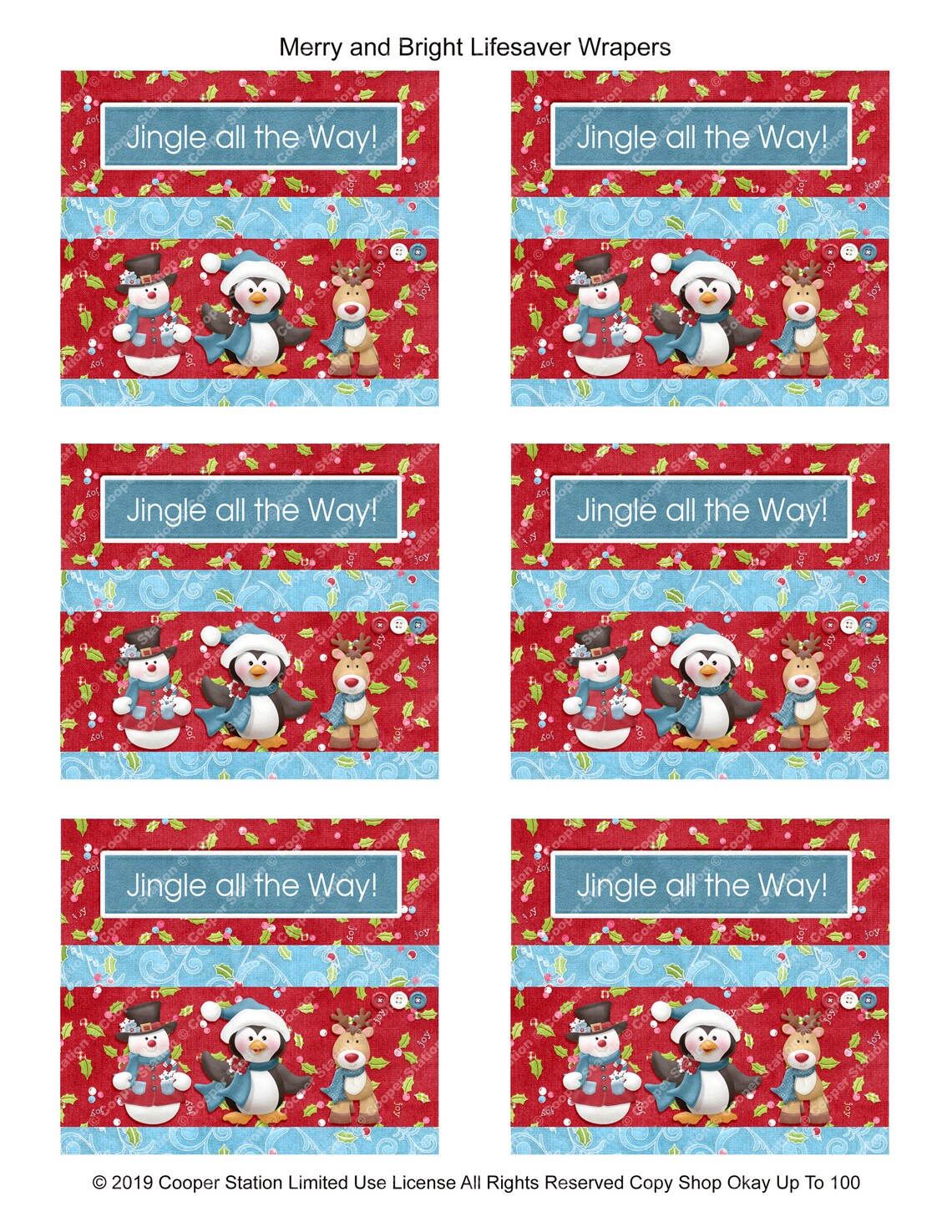 Digital Printable Christmas Lifesavers Candy Wrapper Holiday Etsy