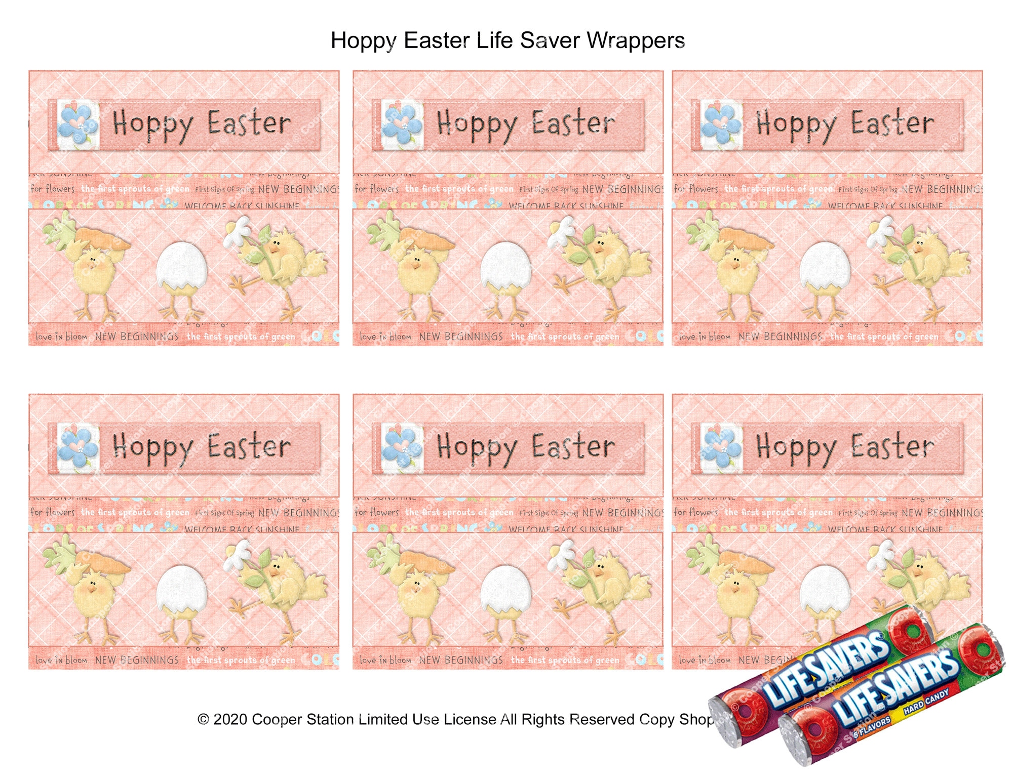 Digital Printable Easter Lifesavers Candy Wrapper Chicks and - Etsy